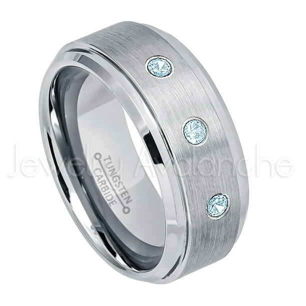 November Birthstone Ring Jewelry Avalanche 0.21ctw Topaz 3-Stone Tungsten Ring 8MM Polished Classic Dome Comfort Fit Tungsten Carbide Wedding Band November Birthstone Ring Jewelry Avalanche 0.21ctw Topaz 3-Stone Tungsten Ring 8MM Polished Classic Dome Comfort Fit Tungsten Carbide Wedding Band